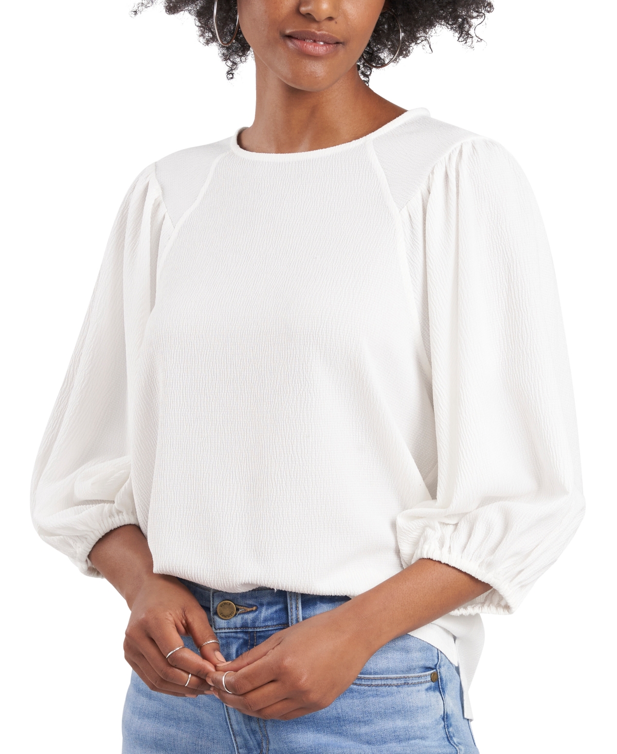 VINCE CAMUTO WOMEN'S PUFF SLEEVE KNIT TOP