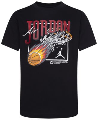 Child's Short Sleeve T-Shirt Jordan Jdb Bball Fire Ss Black