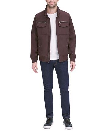 Buy Tommy Hilfiger Men Light Brown Perforated Bomber Jacket - NNNOW.com