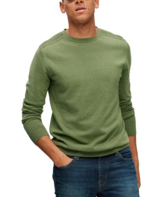 Selected - Men's Cotton Solid Crewneck Sweater