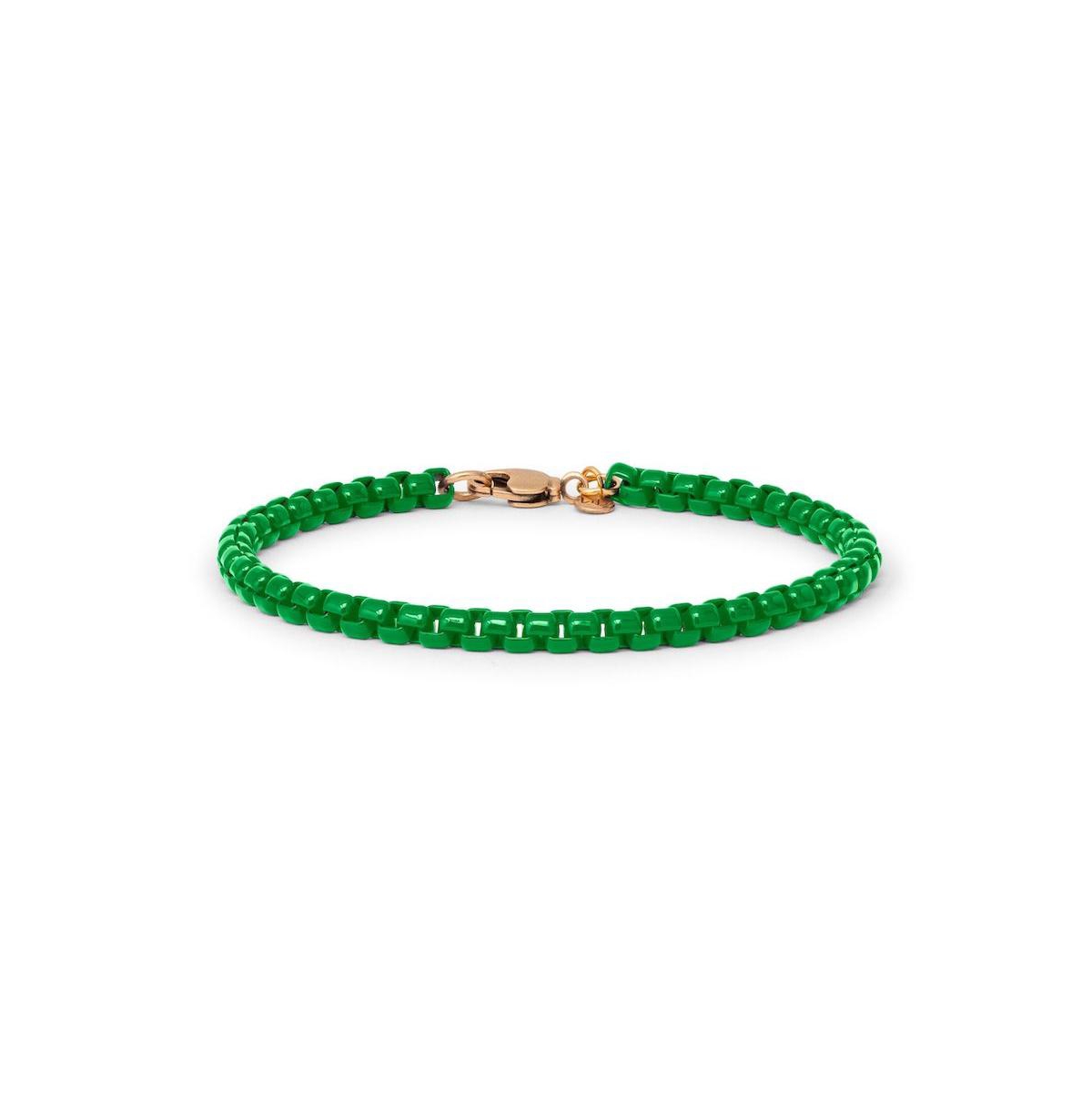 Luca + Danni Sophia Box Chain Women's Bracelet in Emerald