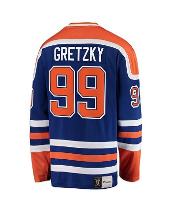 Fanatics Men's Branded Wayne Gretzky Blue Edmonton Oilers Premier Breakaway  Retired Player Jersey