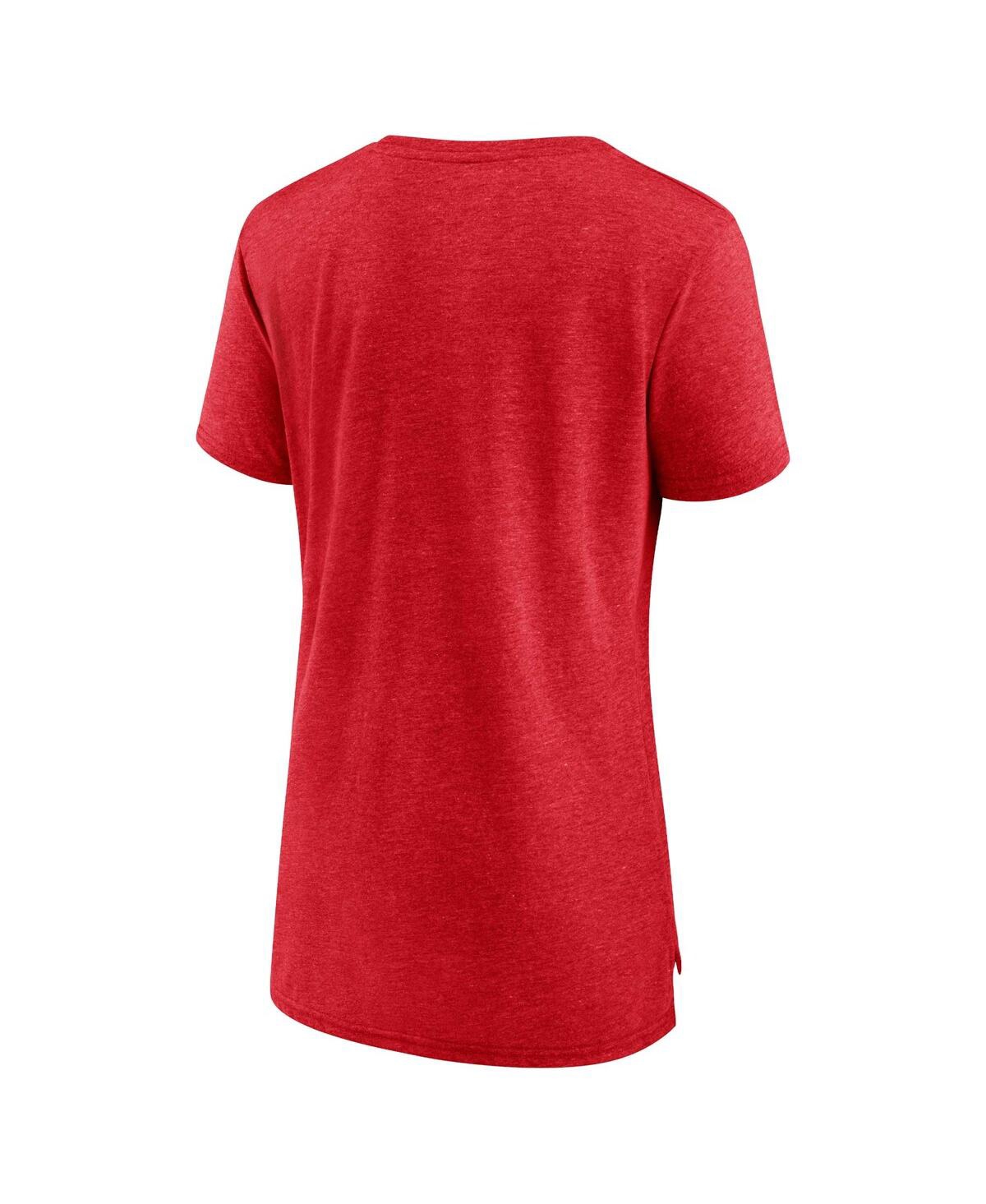 Fanatics Branded Heathered Red Philadelphia 76ers True Classics Tri-blend T-shirt In Heathered Red