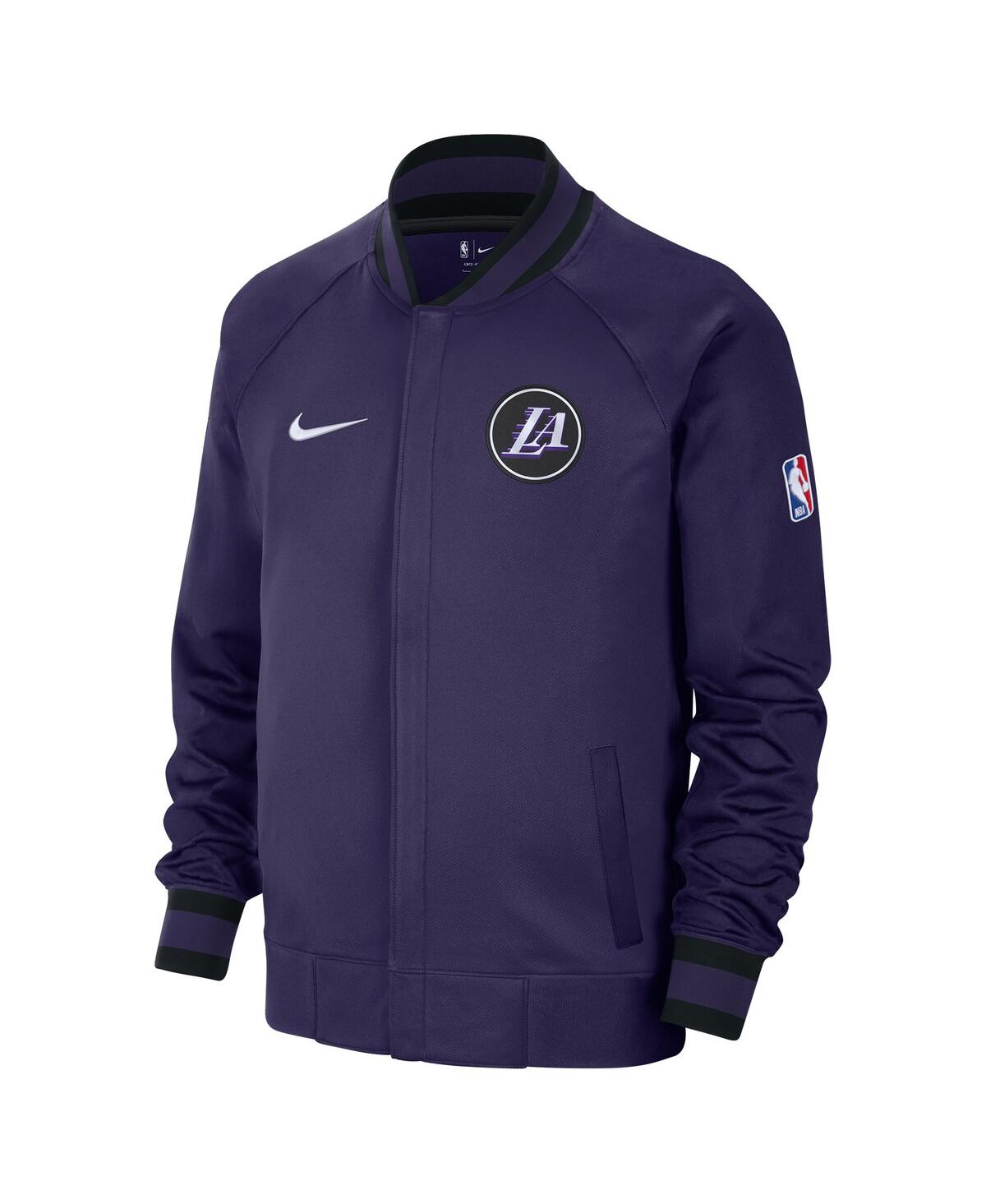 Shop Nike Men's  Gray, White Los Angeles Lakers 2022/23 City Edition Showtime Thermaflex Full-zip Jacket In Gray,white