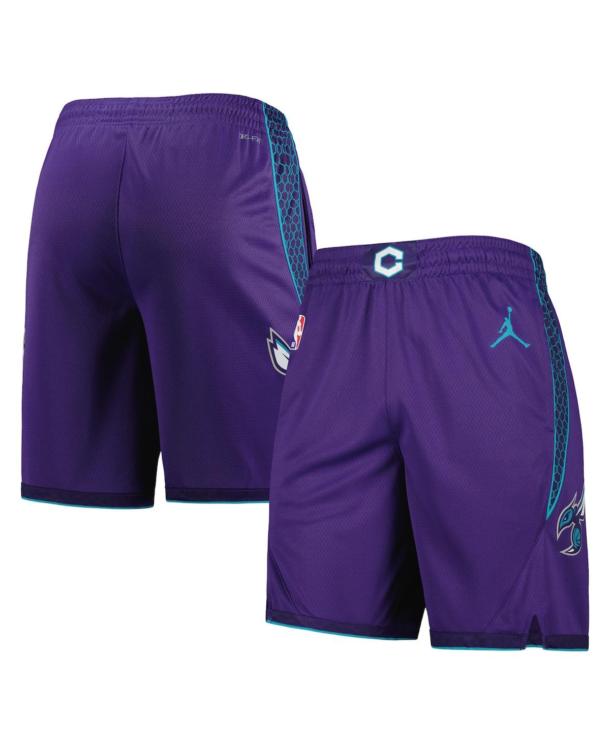Shop Jordan Men's  Purple Charlotte Hornets 2022/2023 Statement Edition Swingman Performance Shorts