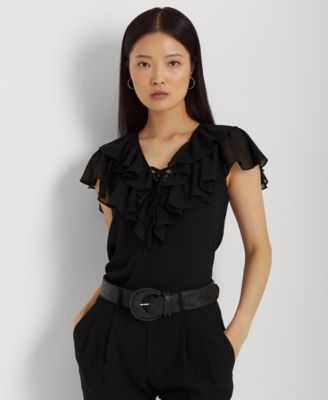 Lauren Ralph Lauren - Women's Ruffle-Trim Georgette Blouse