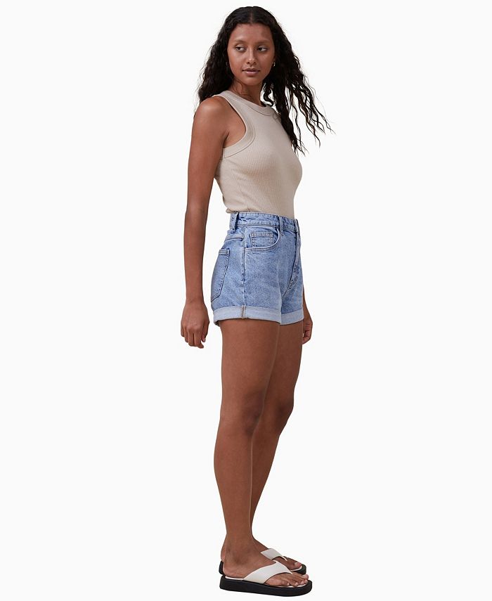 COTTON ON Women's High Rise Classic Stretch Denim Shorts Macy's