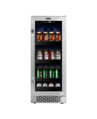 15 inch Built-In 80 Can Undercounter StainlessSteel Beverage Refrigerator