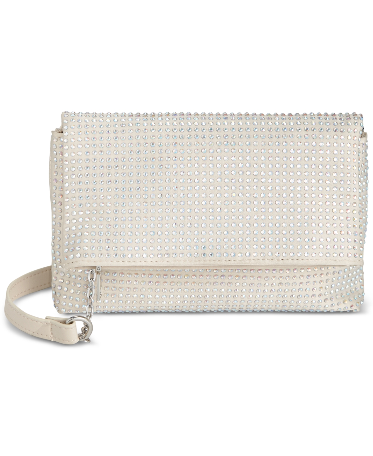Inc International Concepts Averry Tunnel Hotfix Clutch Crossbody, Created For Macy's In Champagne