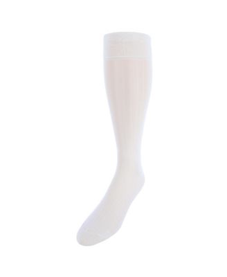 Men's Jasper Mercerized Cotton Ribbed Mid-Calf Solid Color Socks