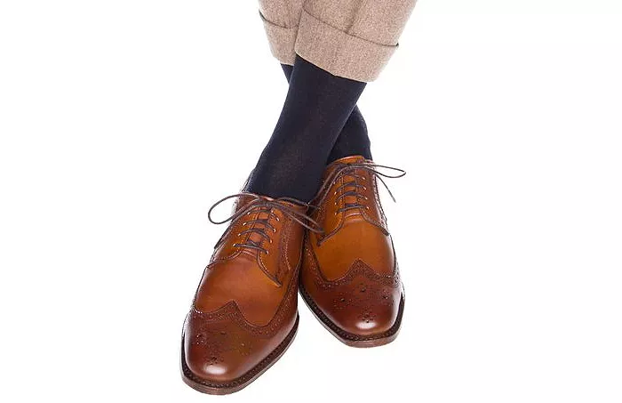 Men's Jasper Mercerized Cotton Ribbed Mid-Calf Solid Color Socks - thumbnail 8