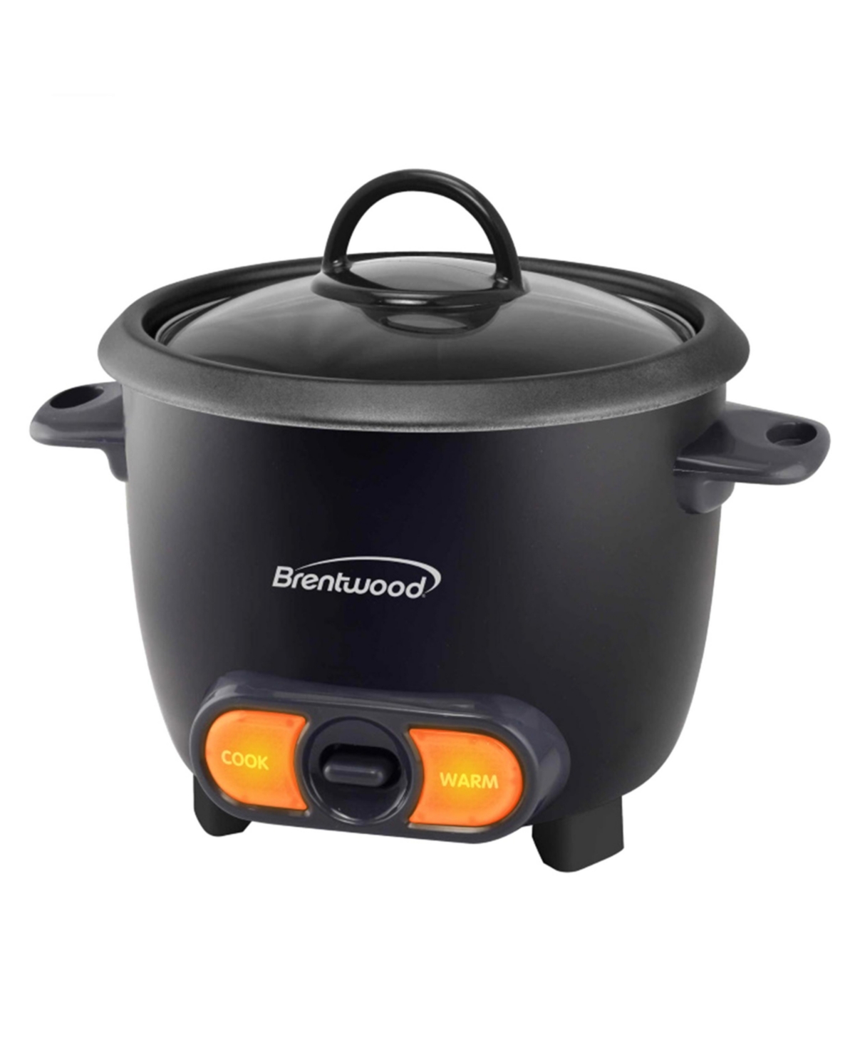 Brentwood 3 Cup Uncooked/6 Cup Cooked Non Stick Rice Cooker in Black - Black
