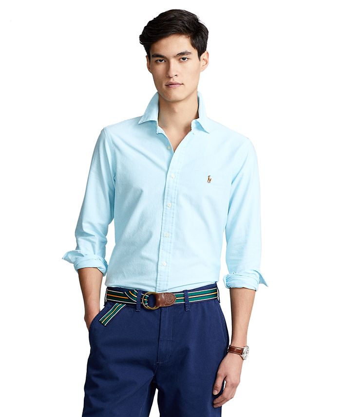 Polo Ralph Lauren Men's Classic Fit Long Sleeve Oxford Shirt & Reviews -  Casual Button-Down Shirts - Men - Macy's