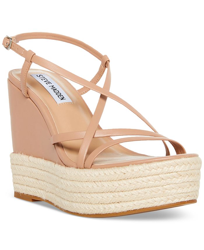 loto radical Conciencia Steve Madden Women's Whitlee Strappy Espadrille Platform Wedge Sandals -  Macy's