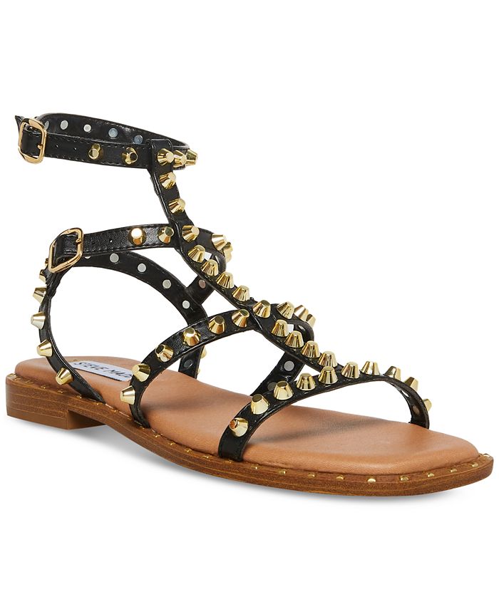 Steve Madden Women's Sunnie Studded Flat Gladiator Sandals - Macy's