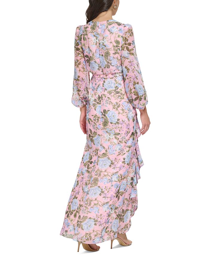 Eliza J Print Chiffon Maxi Dress Eliza J Pleated Floral Chiffon Maxi Dress  Eliza J Nordstrom