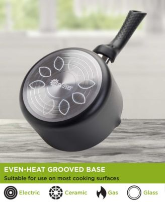 Aluminum 1 Quart Evolve Non-Stick Saucepan with Pouring Spouts