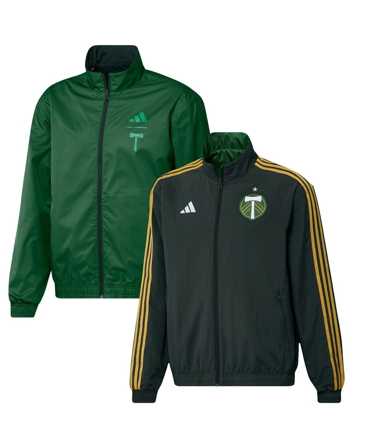 Shop Adidas Originals Men's Adidas Green Portland Timbers 2023 On-field Anthem Full-zip Reversible Team Jacket