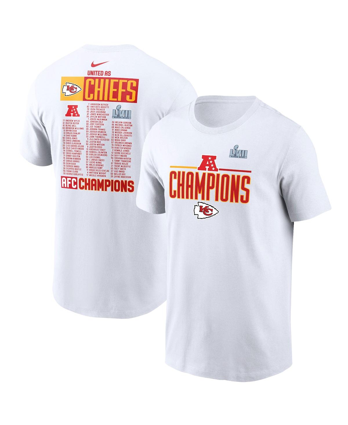 Men's NikeKansas City Chiefs 2022 Afc Champions Roster T-shirt - White