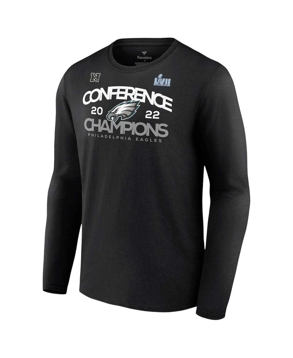 Men's FanaticsPhiladelphia Eagles 2022 Nfc Champions Shadow Cast Long Sleeve T-shirt - Black