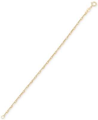 Children's Paperclip Link Chain Bracelet in 14k Gold