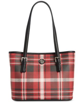 Giani retailer Bernini Saffiano Plaid Tote