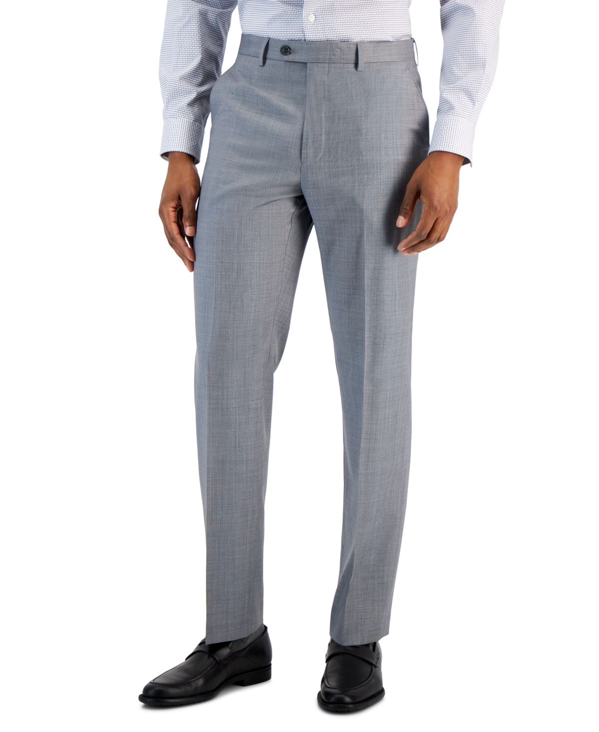 Lauren Ralph Lauren Men's Classic-fit Ultraflex Stretch Flat Front Suit Pants In Light Grey