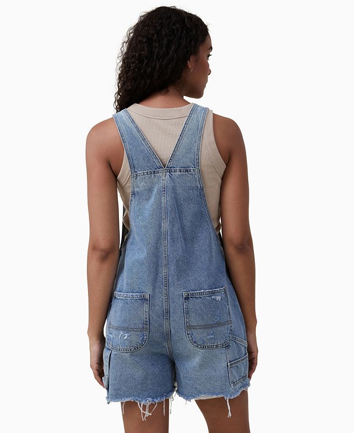 COTTON ON Women's Utility Denim Overall Shorts Macy's