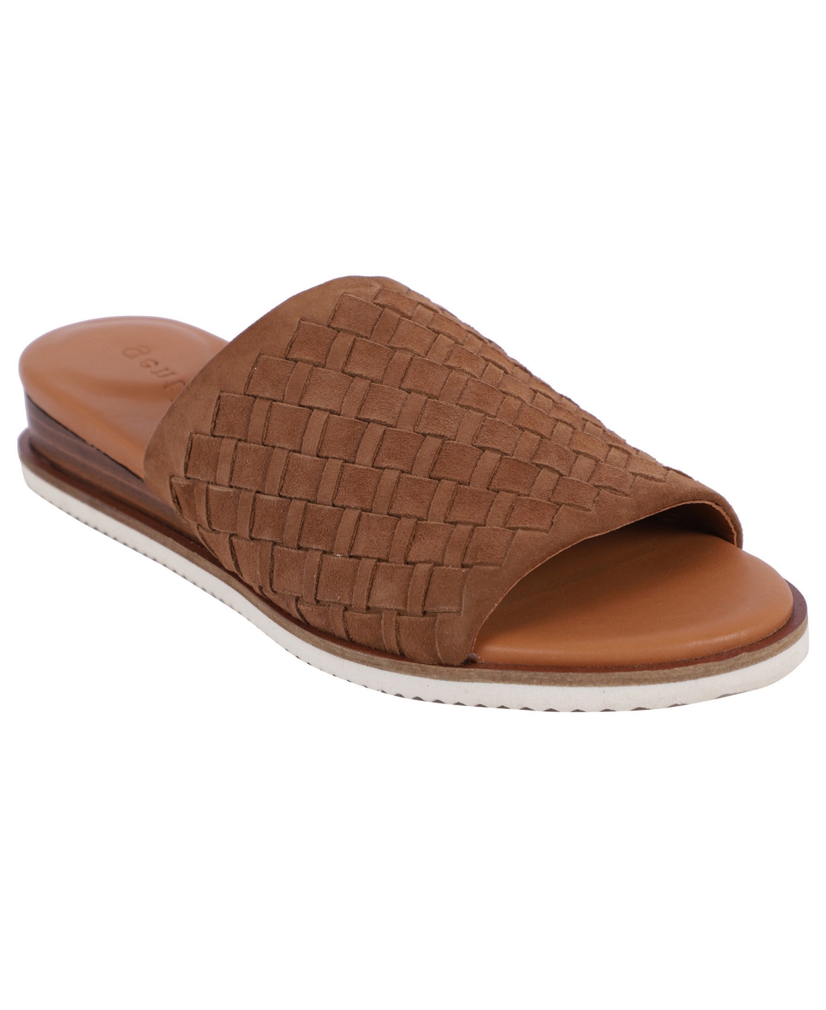 Gentle Souls Women's Angie Wedge Slip-on Sandals In New Taupe Suede