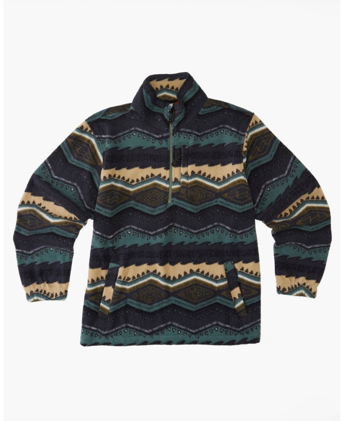 Billabong Boundary Mock Neck Fleece In Green