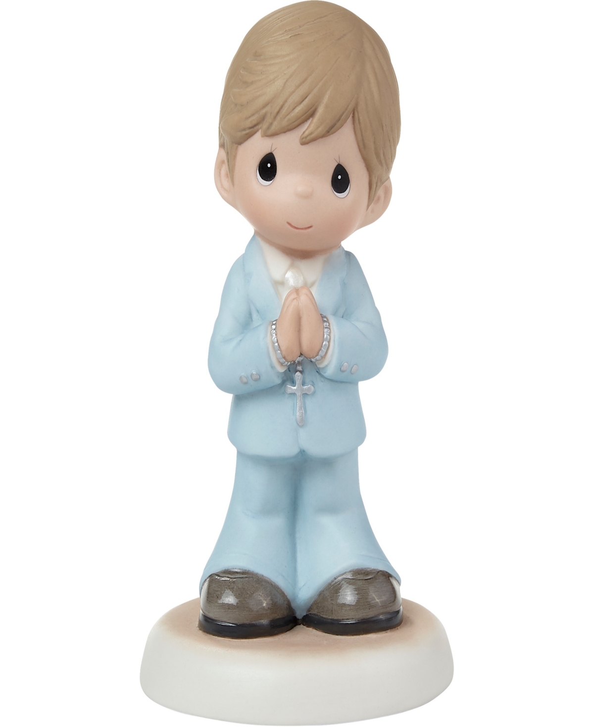Precious Moments 222022e Blessings On Your First Communion Brunette Hair And Medium Skin Boy Bisque Porcelain Figurin In Multicolored