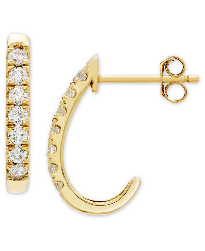 Macy's yellow sale gold diamond earrings
