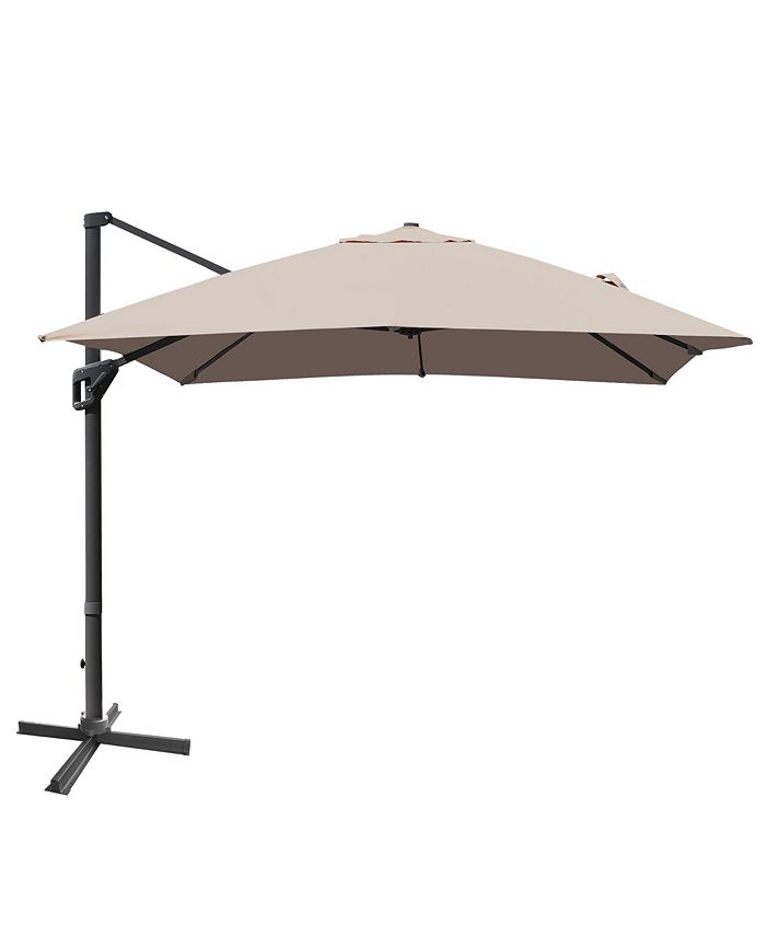 Costway 10x13ft Patio Rectangular Umbrella, Cantilever Offset Umbrella