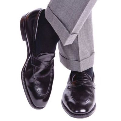 Men's Sutton Fine Merino Wool Solid Color Ribbed Socks