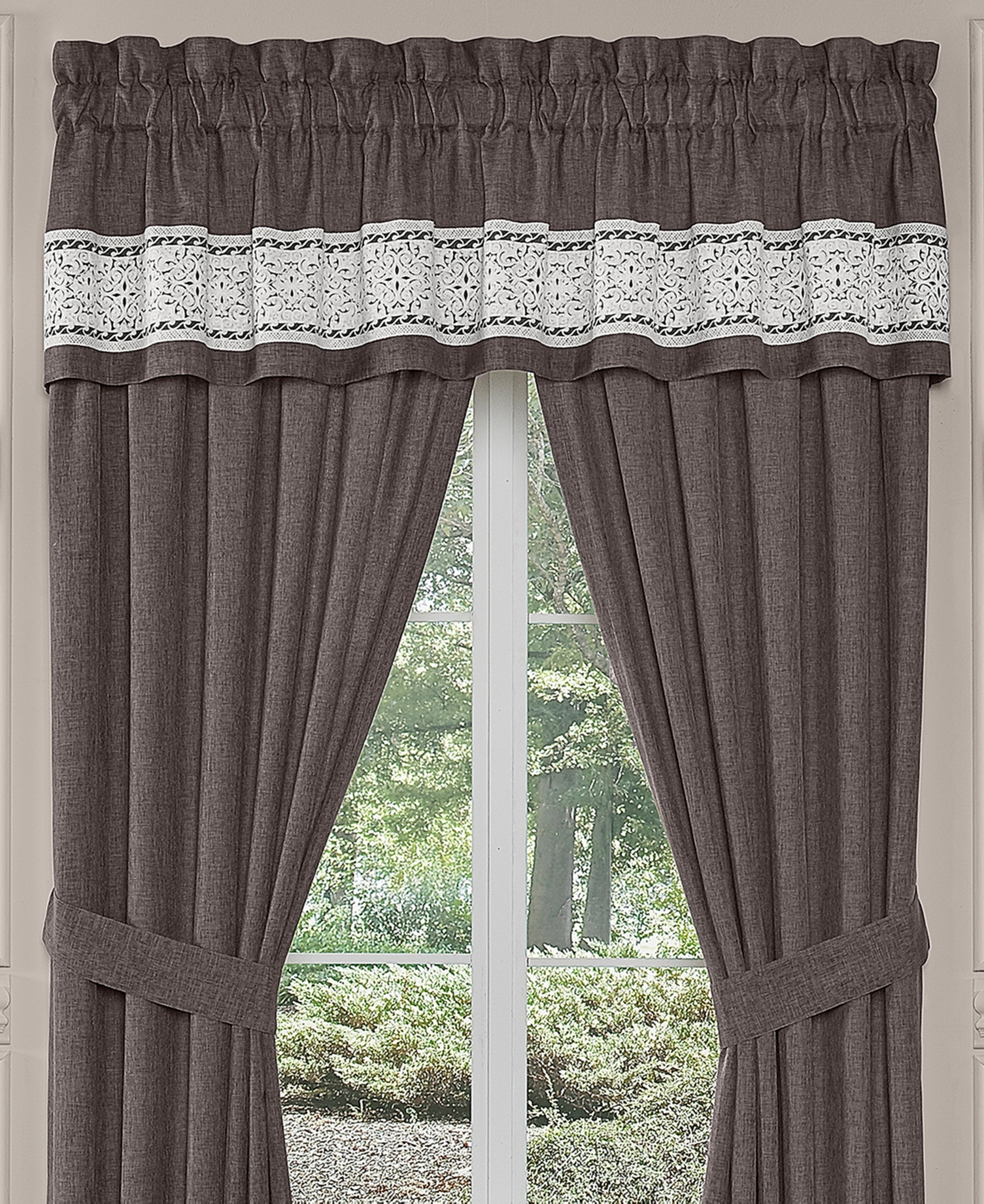 J Queen New York Flint Straight Window Valance, 21.25
