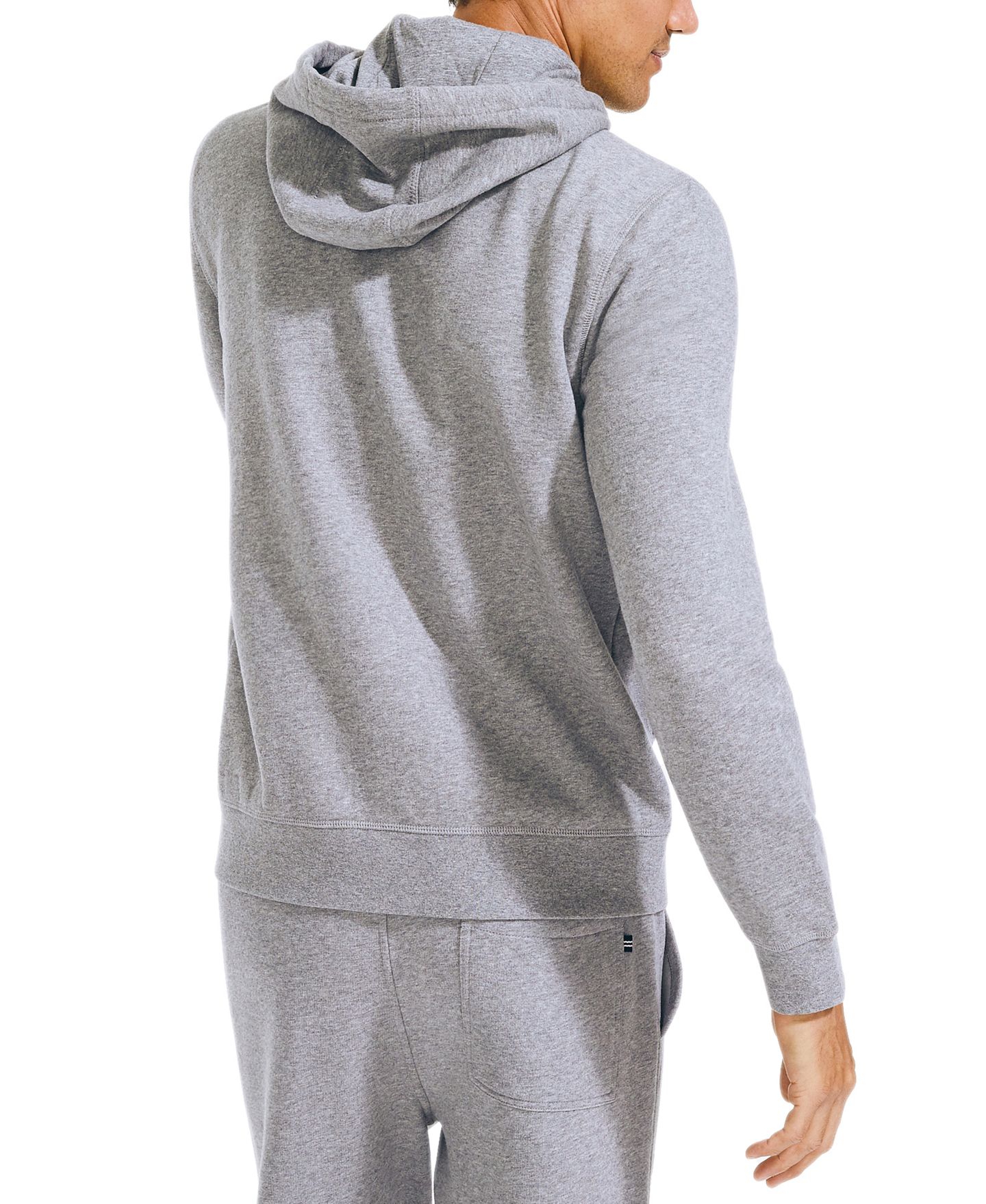 Мужское худи Nautica Classic-Fit Super Soft Knit Fleece Zip, цвет: Каменный серый — фото 2