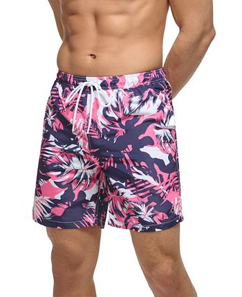 Calvin Klein Men's Quick-Dry UPF 50+ Island Camo Swim Trunks - Macy's