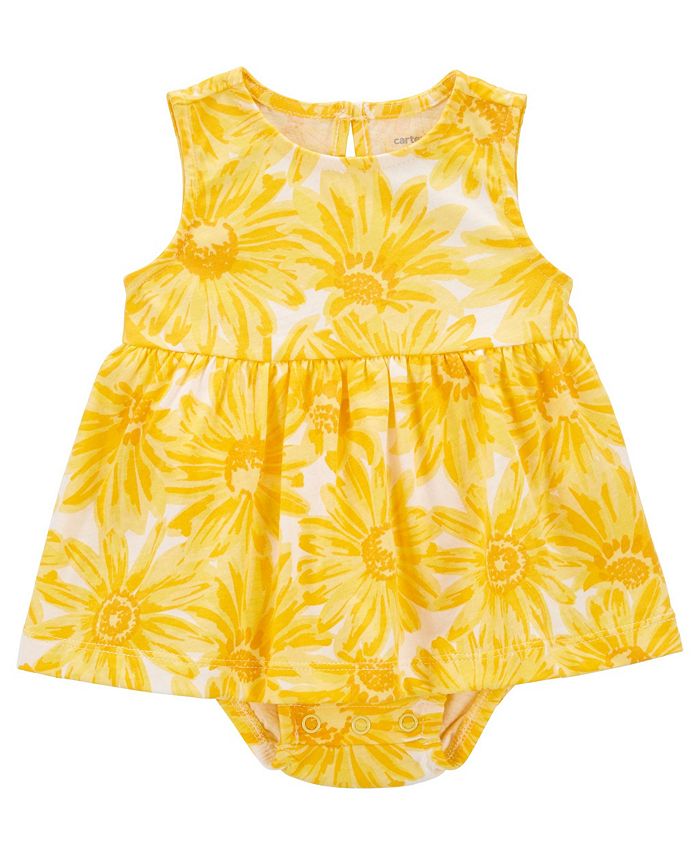 Carter s Baby Girls Sunflower Print Sleeveless Sunsuit Macy s