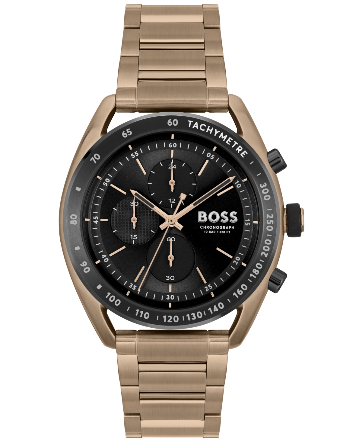Hugo Boss Boss Men's Center Court Quartz Chronograph Ionic Plated Beige Gold-tone Steel Watch 44mm