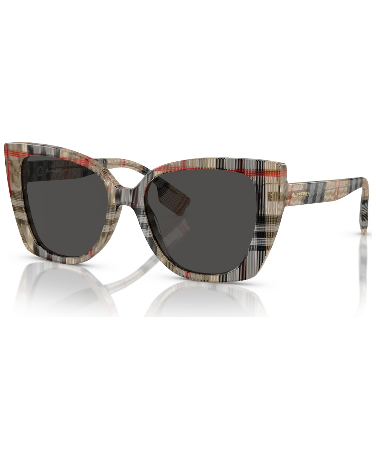 Shop Burberry Women's Sunglasses, Meryl Be4393 In Vintage-like Check