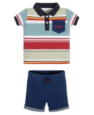 Guess Baby Boys T-Shirt and Shorts Set in Multicolour