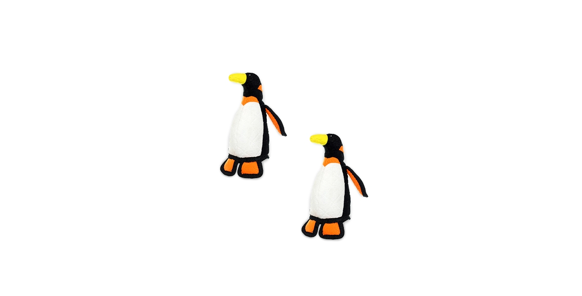 Jr Zoo Penguin, 2-Pack Dog Toys - Black