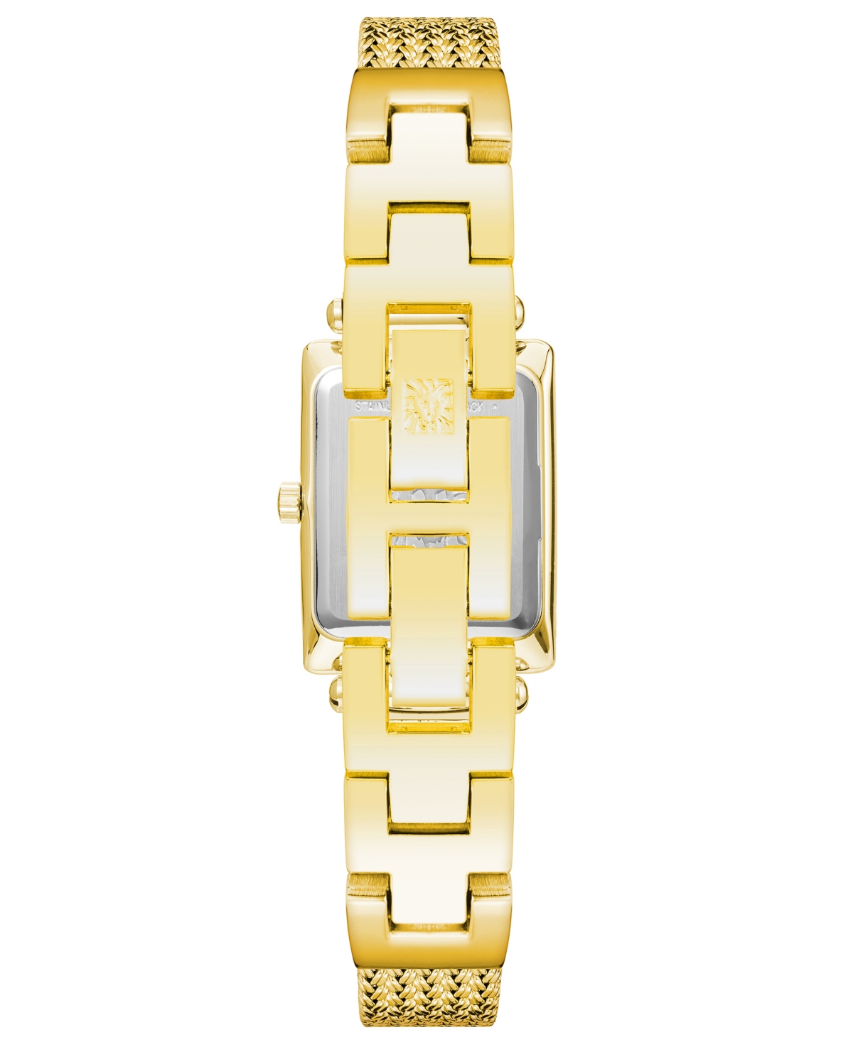 Anne Klein Women's Three Hand Quartz Gold-tone Stainless Steel Band Watch, 21.5mm In Gold Tone,light Champagne