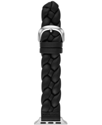 Women's Black Leather Band for Apple Watch, 38, 40, 41mm and 42, 44, 45, 49mm