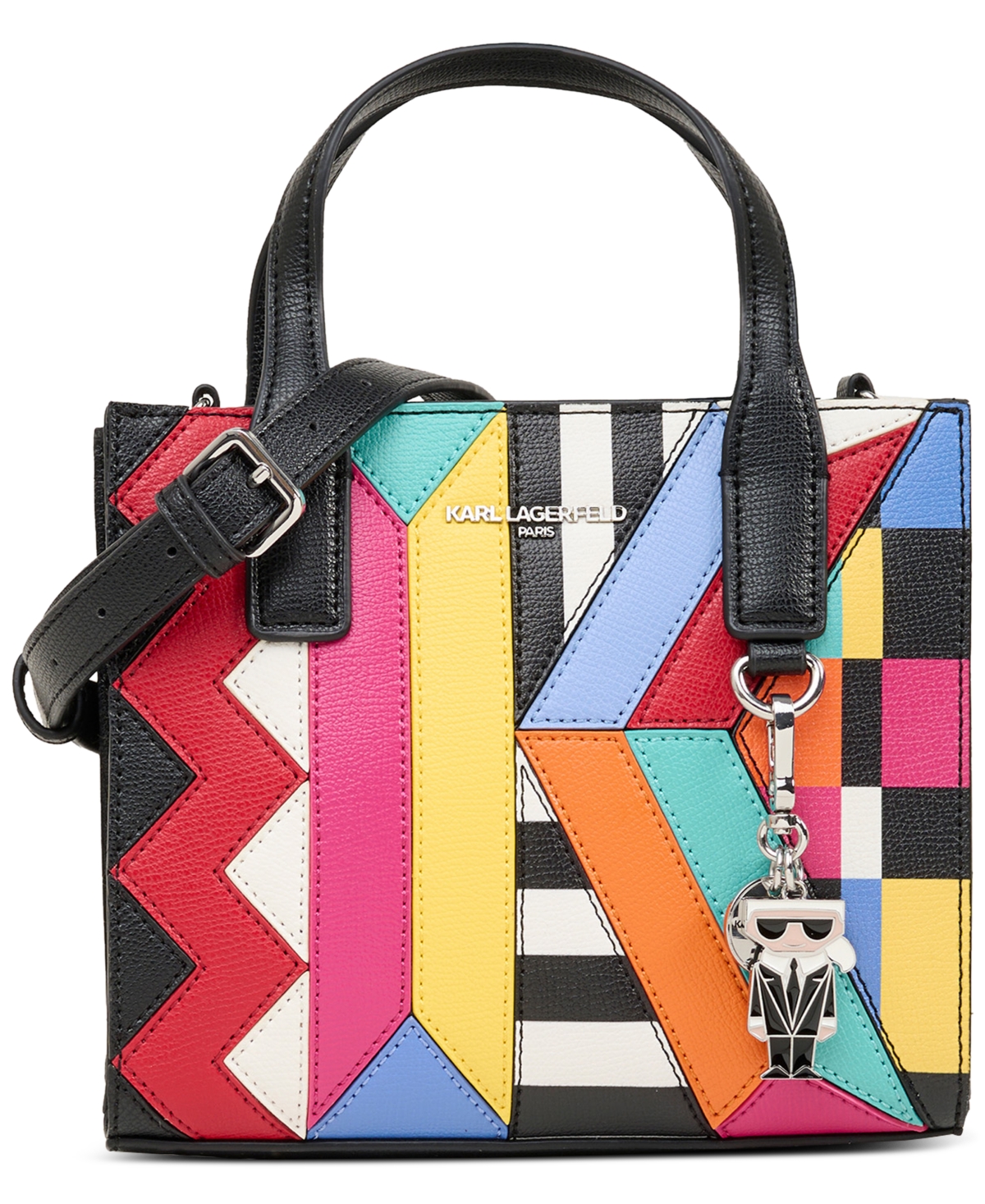 Karl Lagerfeld Nouveau Small Colorblocked Tote In Patchwork Combo