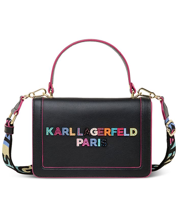 Karl Lagerfeld Paris Black Graffiti Crossbody Wallet Clutch Bag