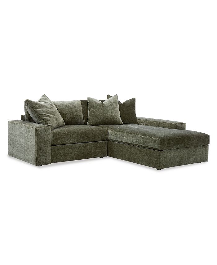 Furniture Michola 98" 2Pc. Fabric Sectional with Chaise, Created for