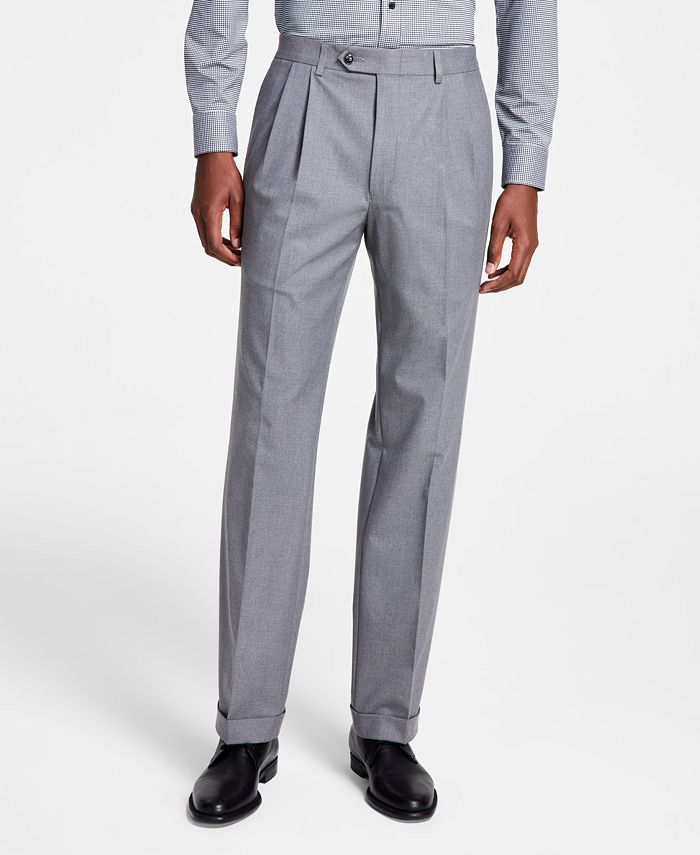 Michael Kors Men's Pleated Solid Classic Fit Pants only .99: eDeal Info
