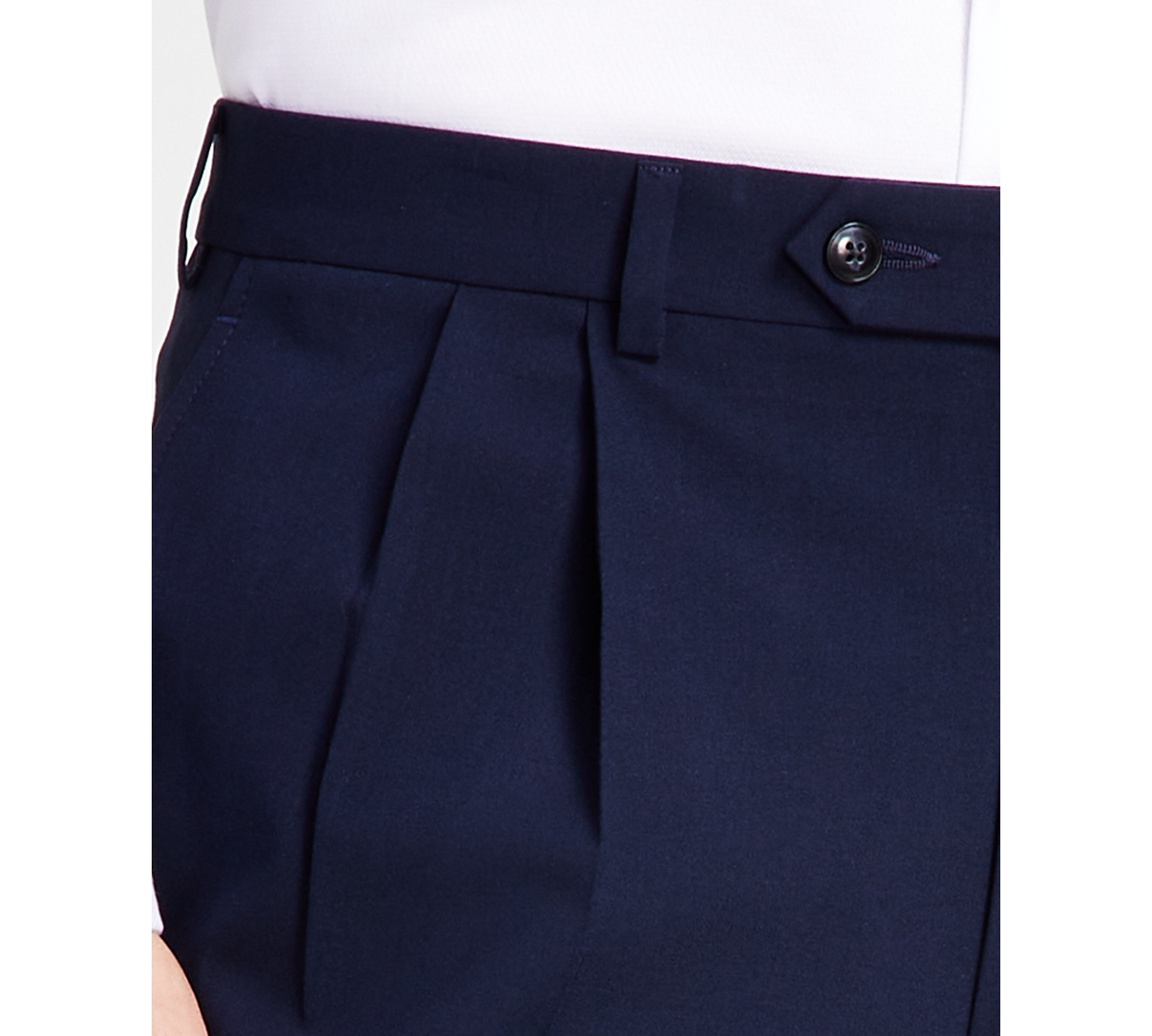 Michael Kors Men's Pleated Solid Classic Fit Pants