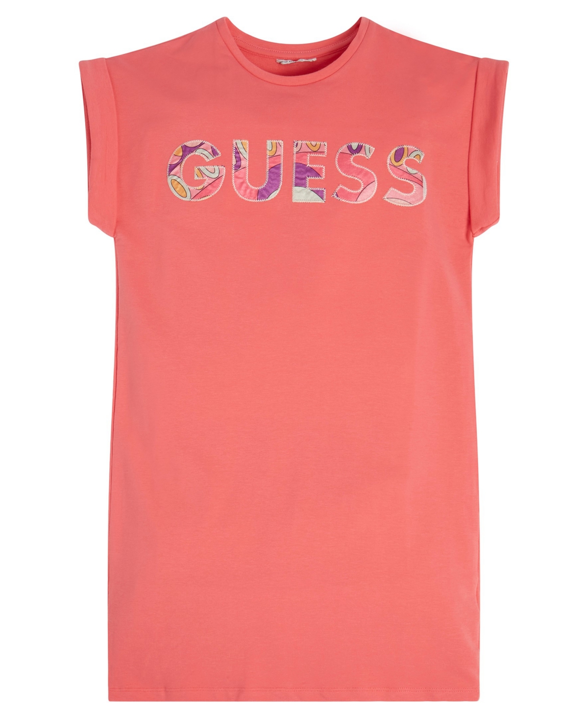 Guess Kids' Girls Pink Cotton Logo T-shirt Dress